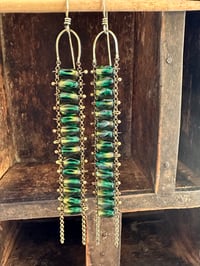 Image 8 of Green Cathedral earrings/ n7