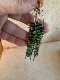 Image 5 of Green Cathedral earrings/ n7