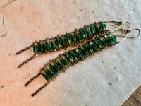 Image 19 of Green Cathedral earrings/ n7