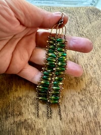 Image 3 of Green Cathedral earrings/ n7