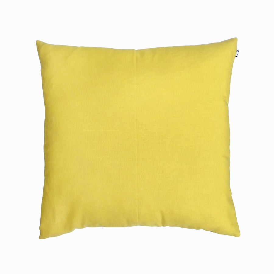 Image of WEATHER CUSHION - YELLOW / BLUE