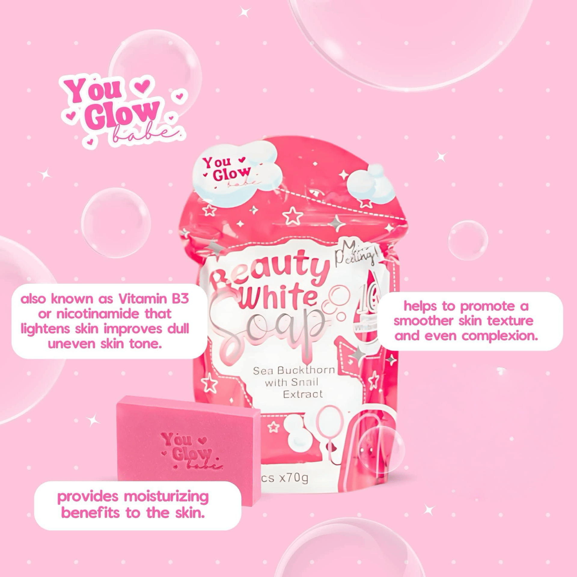 YOU GLOW BABE Beauty White Soap | AllThingsByKriz