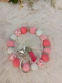 Image 1 of Pink Keychain Wristlet