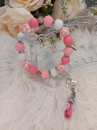 Image 3 of Pink Keychain Wristlet