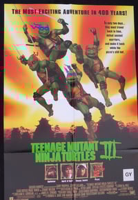 TEENAGE MUTANT NINJA TURTLES 3  Original One Sheet 