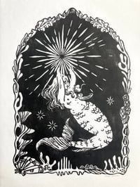 Image 3 of Mermaid Linocut Print - Assorted Colours