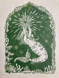 Image 5 of Mermaid Linocut Print - Assorted Colours