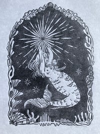 Image 1 of Mermaid Linocut Print - Assorted Colours