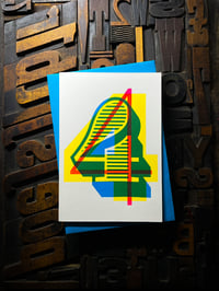 Image 5 of 4th birthday / anniversary | letterpress card