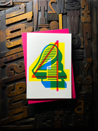 Image 7 of 4th birthday / anniversary | letterpress card