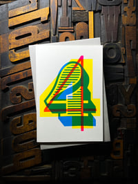 Image 3 of 4th birthday / anniversary | letterpress card