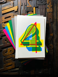 Image 1 of 4th birthday / anniversary | letterpress card