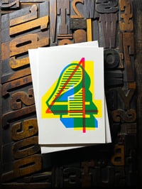 Image 2 of 4th birthday / anniversary | letterpress card