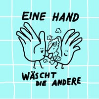 Image 1 of Eine Hand wäscht die Andere Sticker