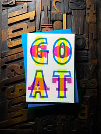 Image 4 of G-O-A-T | letterpress card