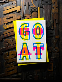 Image 6 of G-O-A-T | letterpress card