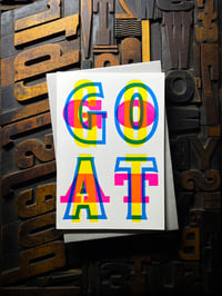Image 3 of G-O-A-T | letterpress card