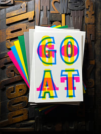 Image 1 of G-O-A-T | letterpress card