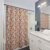 Image 3 of Jingle Bell Santa Shower Curtain