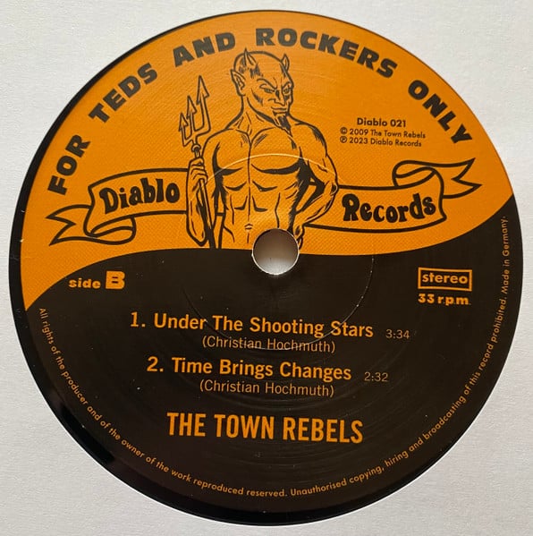 THE TOWN REBELS - BOMBER ROCK (7")