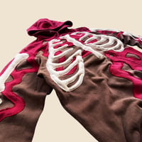 Image 2 of REWORKED NIKE HOLES 3D PUFF  SKELETON HOODIE SIZE M