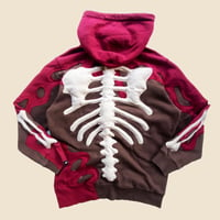 Image 4 of REWORKED NIKE HOLES 3D PUFF  SKELETON HOODIE SIZE M