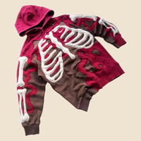 Image 5 of REWORKED NIKE HOLES 3D PUFF  SKELETON HOODIE SIZE M