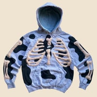 Image 1 of REWORKED NIKE FLOW 3D PUFF SKELETON HOODIE SIZE L