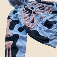 Image 2 of REWORKED NIKE FLOW 3D PUFF SKELETON HOODIE SIZE L