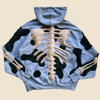 Image 3 of REWORKED NIKE FLOW 3D PUFF SKELETON HOODIE SIZE L