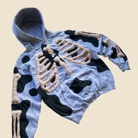 Image 5 of REWORKED NIKE FLOW 3D PUFF SKELETON HOODIE SIZE L