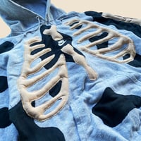 Image 6 of REWORKED NIKE FLOW 3D PUFF SKELETON HOODIE SIZE L