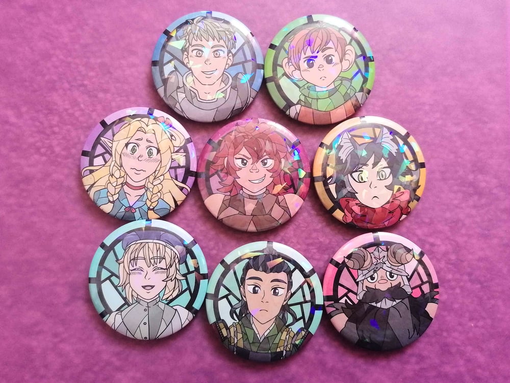 Image of Dungeon Meshi Holo Badges