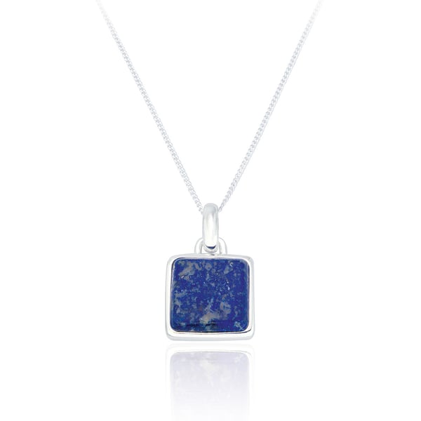 Image of Liga square lapis pendant & chain EP436