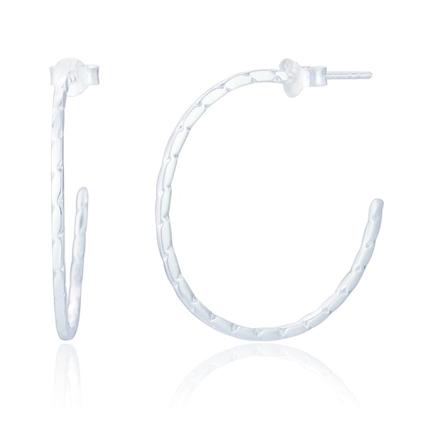Image of Regine twist large hoop earrings E7042