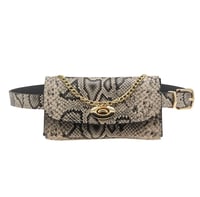 Image 1 of Snakeprint Waist Belt Purse