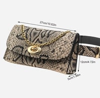 Image 3 of Snakeprint Waist Belt Purse