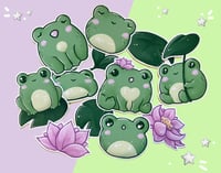 Image 1 of Cute Frogs Sticker Pack