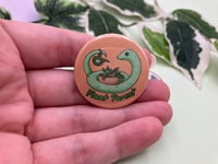 Image 3 of Cute Plant Parent Button, Cute Snake Button