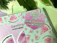 Image 3 of Watermelon Stationery Bundle, A6 Memo Pad, A6 Notebook, Bookmark, Sticker Sheet, Glitter Sticker