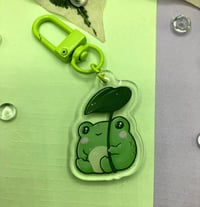 Image 3 of Mini Frog Acrylic Charm, Cute Frog Keychain