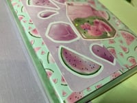 Image 4 of Watermelon Stationery Bundle, A6 Memo Pad, A6 Notebook, Bookmark, Sticker Sheet, Glitter Sticker