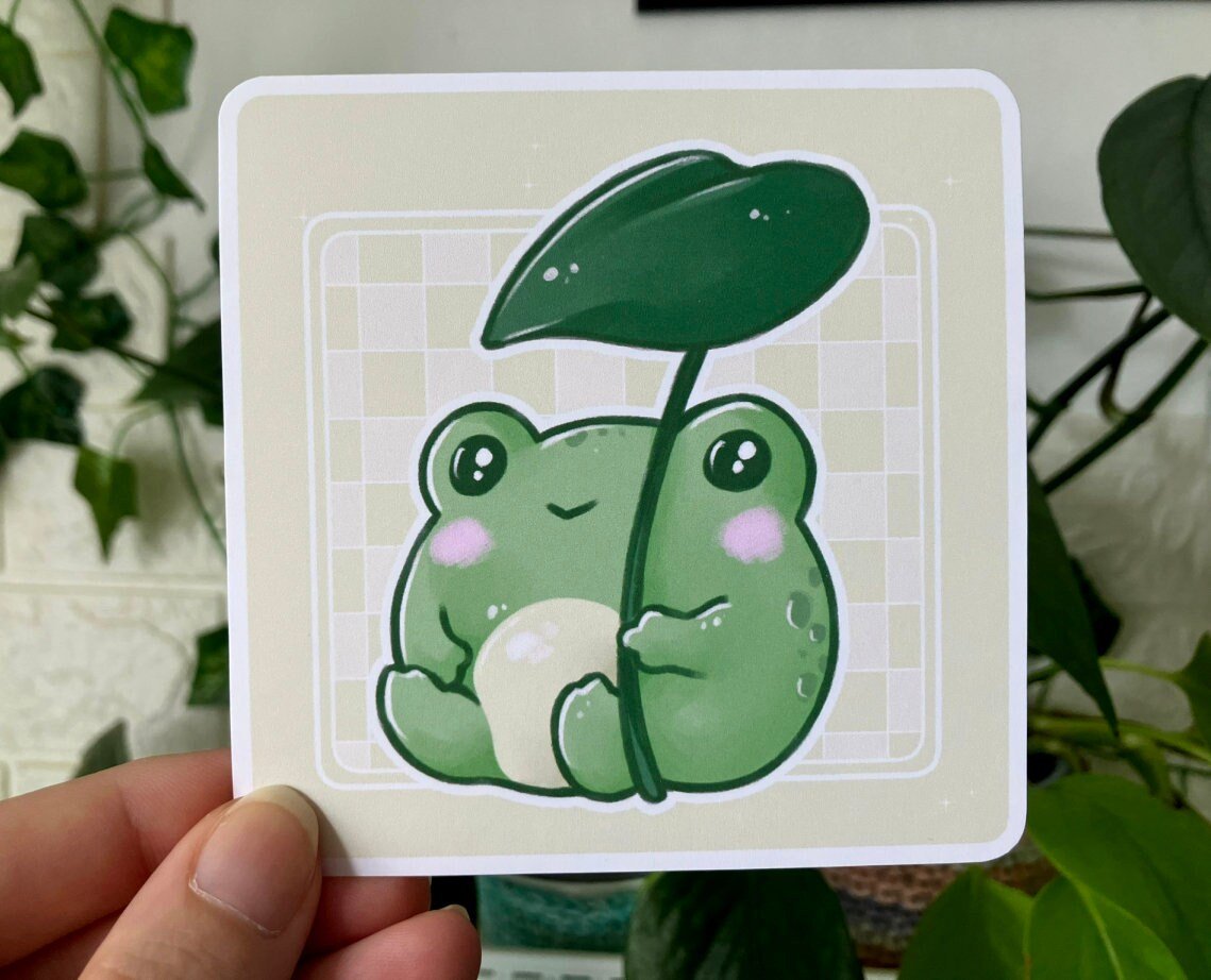 Mini Art Print Cute Frog, mini collectible art, small art print