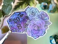 Image 5 of D20 Dice Stationery Bundle, A6 Memo Pad, A6 Notebook, Bookmark, Sticker Sheet, Dice Sticker