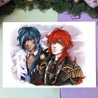 Image 1 of Genshin Impact Diluc and Kaeya Art Print