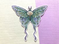 Image 1 of Holographic Luna Moth Sticker