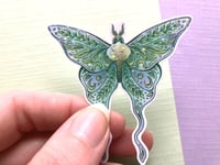 Image 2 of Holographic Luna Moth Sticker