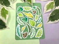 Image 1 of Green Leaf Sticker Sheet - 72