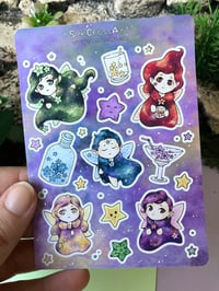 Image 2 of Cute Star Fairy Sticker Sheet