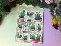 Image 1 of Cute Cactus Sticker Sheet